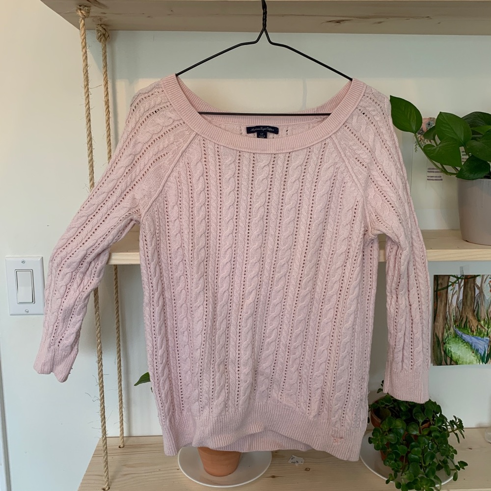 Blush pink light sweater